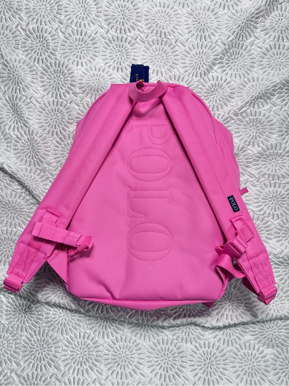 Polo Ralph Lauren Polo Bear Backpack Baja Pink New - Picture 8 of 8
